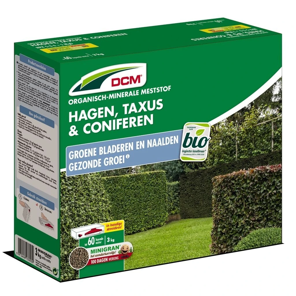 DCM Meststof Hagen, Taxus & Coniferen (MG) (3kg) (SD) 1 DCM Meststof Hagen, Taxus & Coniferen (MG) (3kg) (SD)