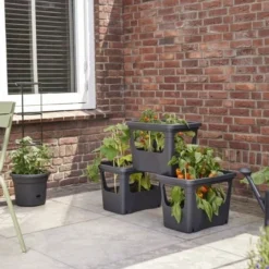 Elho Plantenbak Green Basics Stack & Grow Large Zwart -Seren Tuin Verkoopwinkel elho plantenbak green basics stack grow large zwart 800x534 620e3d4fc59c1 l