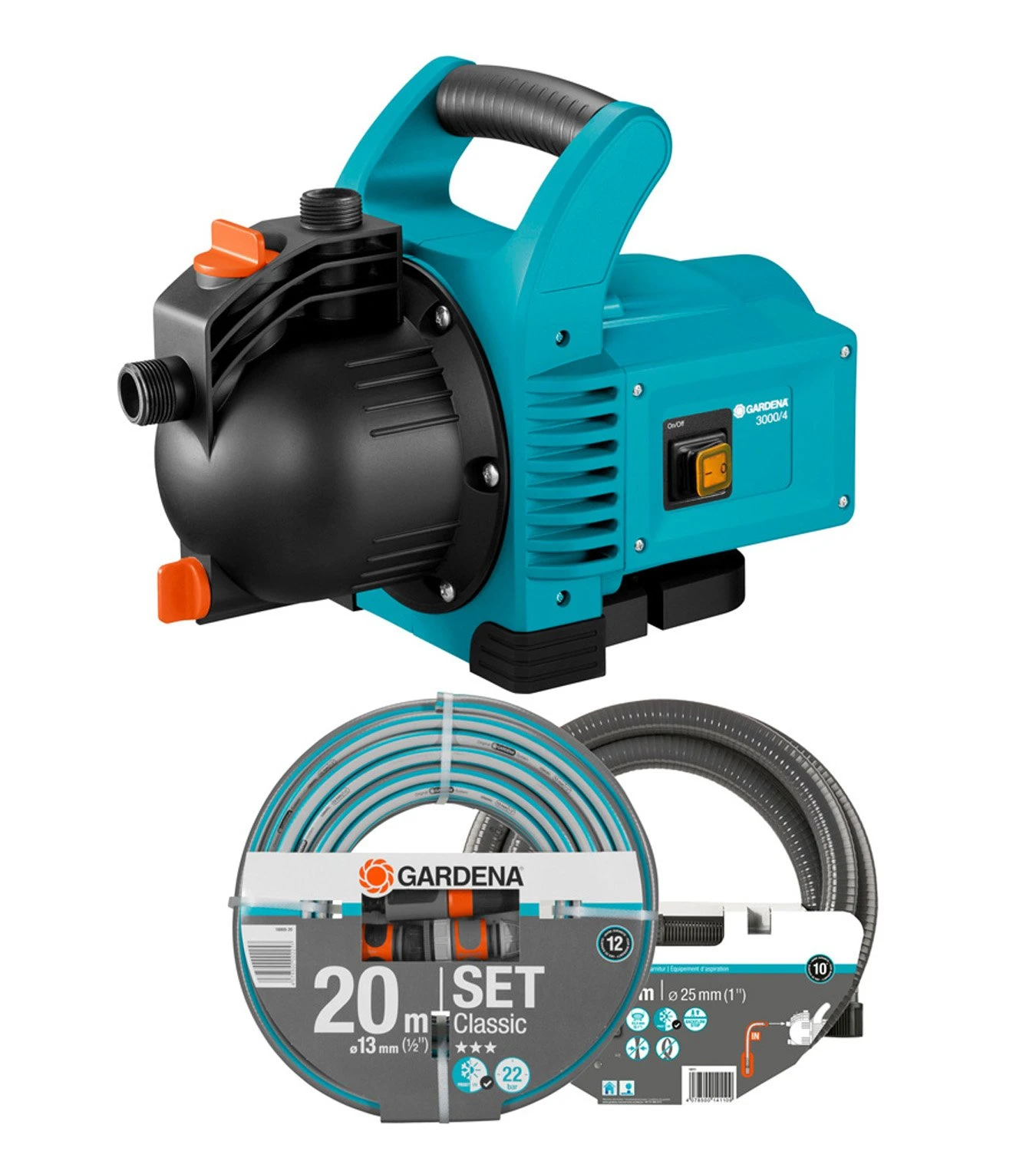 GARDENA Classic Besproeiingspomp 3000/4 Set 1 GARDENA Classic Besproeiingspomp 3000/4 Set