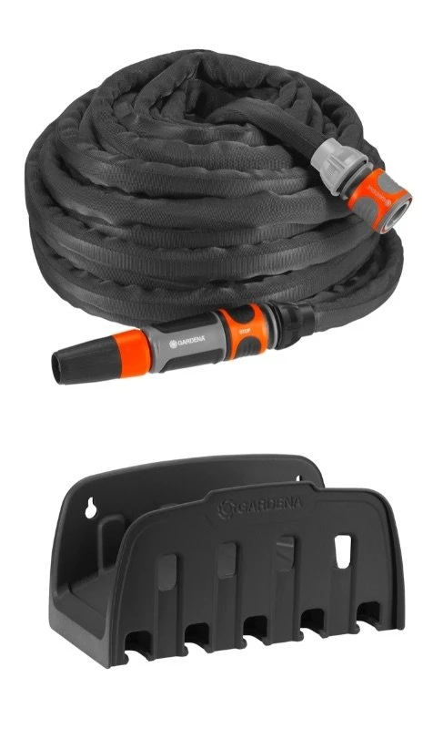 GARDENA Textielslang Liano 15m Set Met Muurhouder 1 GARDENA Textielslang Liano 15m Set Met Muurhouder