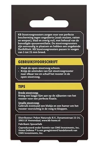 KB Stootvoegrooster RVS 70mm - 10 Stuks 2 KB Stootvoegrooster RVS 70mm - 10 Stuks - Image 2