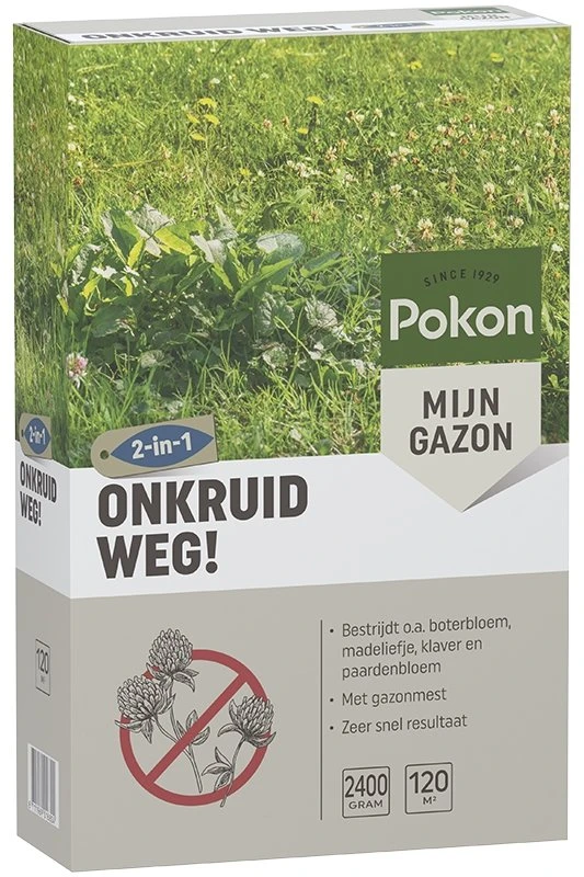Pokon Onkruid Weg! 2,4kg Voor 120m² 1 Pokon Onkruid Weg! 2,4kg Voor 120m²