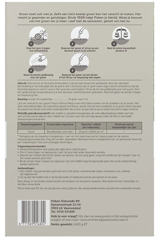 Pokon Onkruid Weg! 2,4kg Voor 120m² 2 Pokon Onkruid Weg! 2,4kg Voor 120m² - Image 2