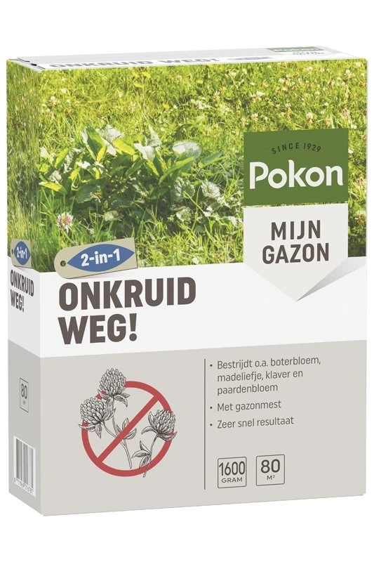Pokon Onkruid Weg! 1,6kg Voor 80m² 1 Pokon Onkruid Weg! 1,6kg Voor 80m²