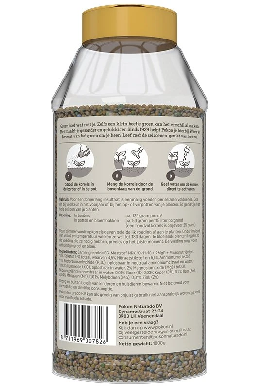 Pokon Terras & Balkon Planten Voedingskorrels 1800g 2 Pokon Terras & Balkon Planten Voedingskorrels 1800g - Image 2